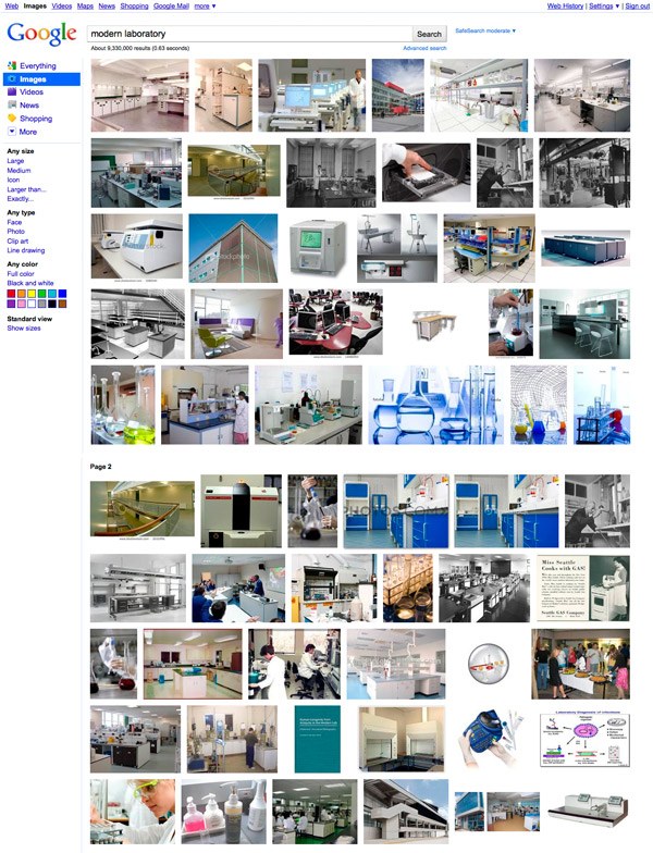 modern laboratory google search