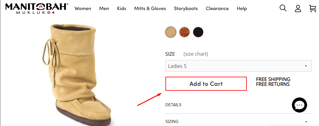 mukluks cta button