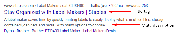 my seo ranking title tag meta