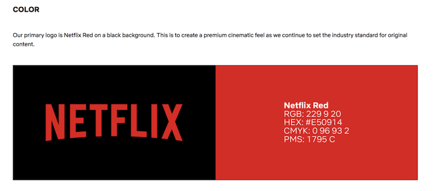 Netflix logo color guidelines