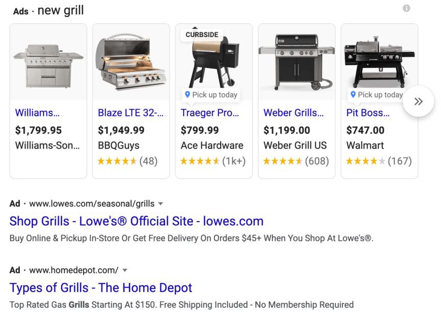 new grill google ppc ads