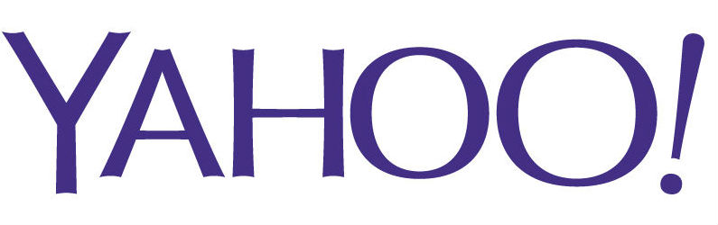 Yahoo! logo with purple text and an exclamation mark.