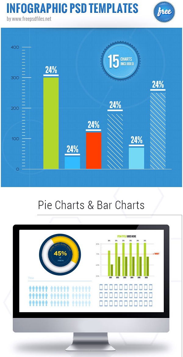 New free website graphics: Infographic PSD Templates