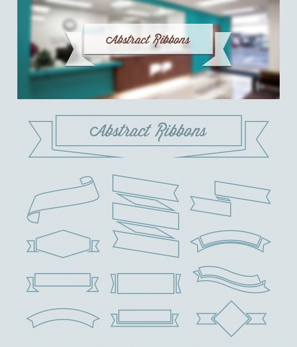 New free website graphics: Abstract Ribbons (PSD & Vector)