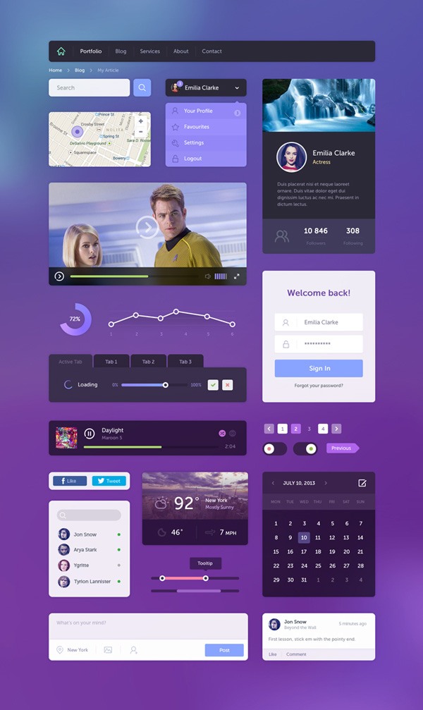 New free website graphics: Flat UI Kit