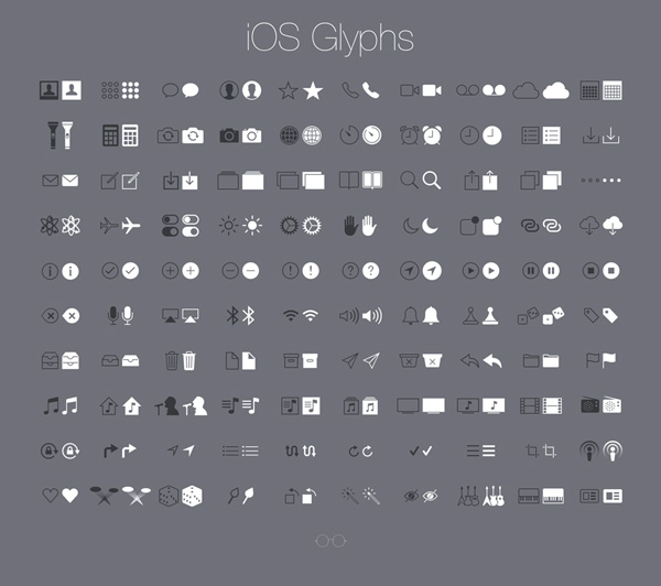 New free website graphics: iOS Glyphs