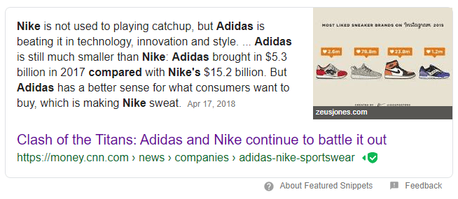 nike vs adidas search