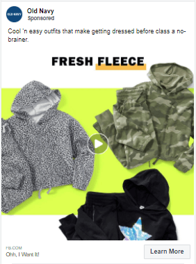 old navy fleece ad children