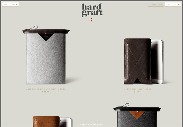 Online shop example: Hard Graft