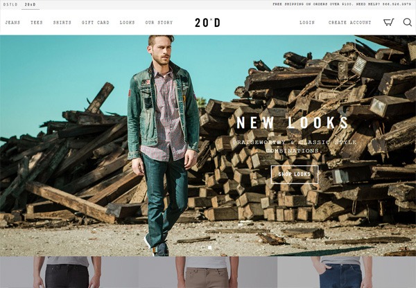 Online shop example: 20Jeans