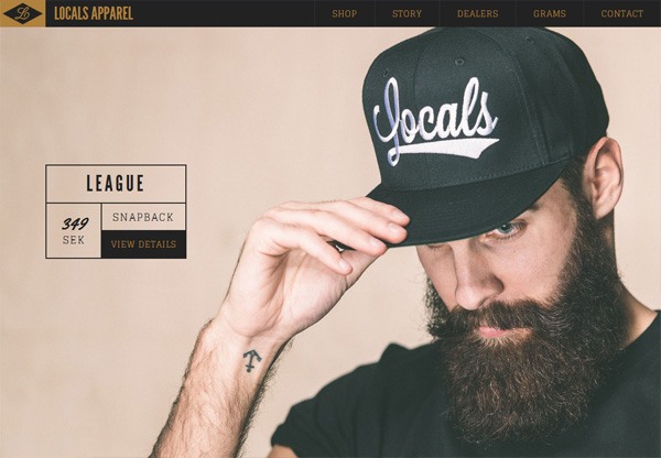 Online shop example: Locals Apparel