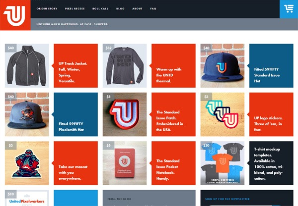 Online shop example: United Pixelworkers