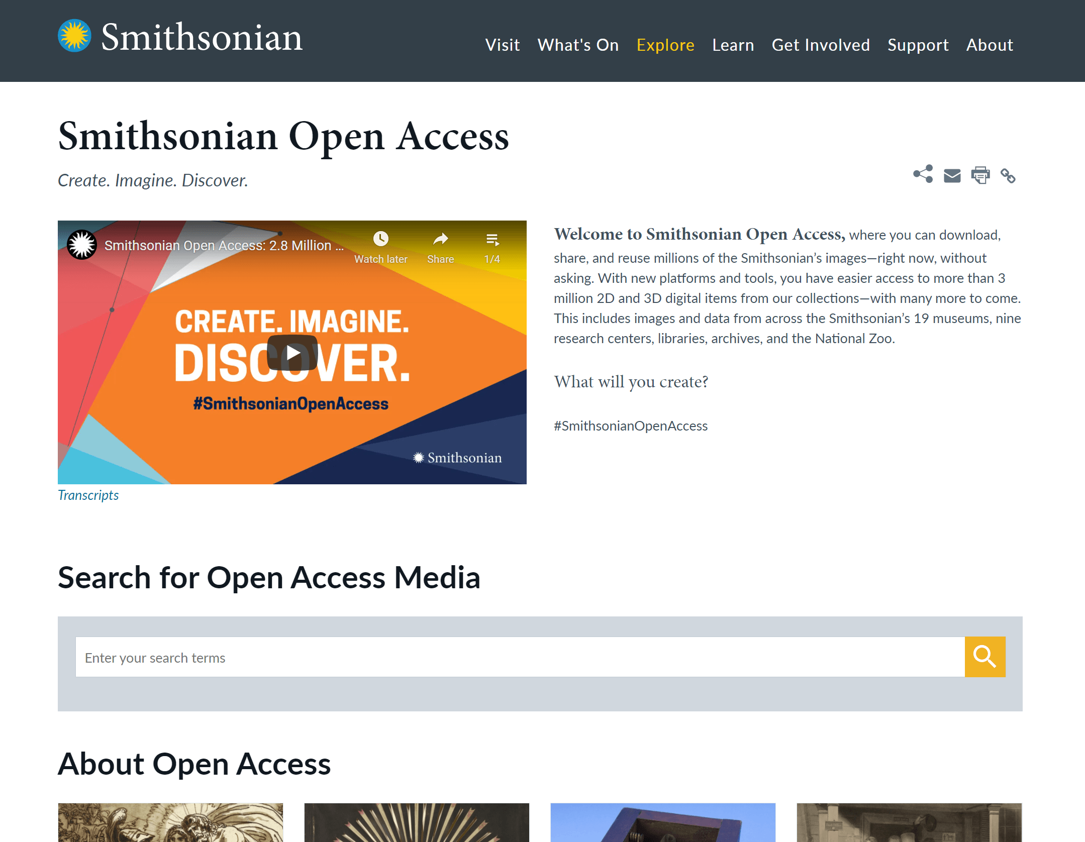 Smithsonian Open Access  Smithsonian Institution