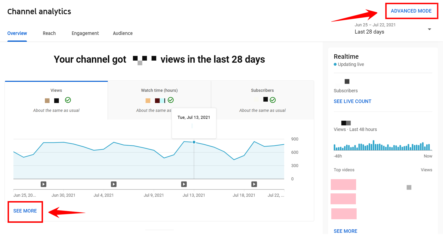 Analytics Advanced Mode