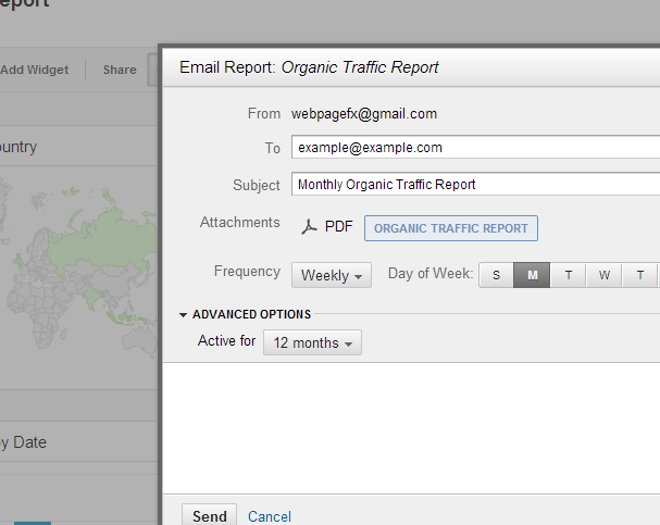 organic traffic report