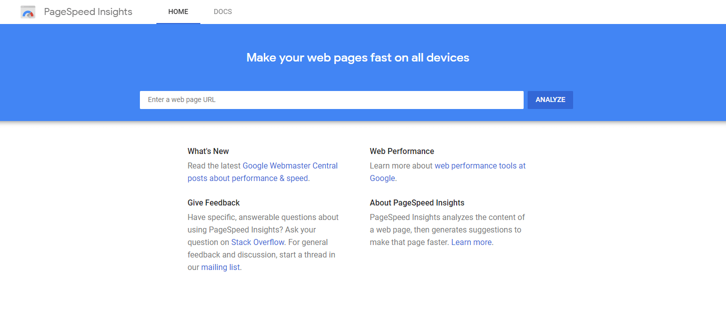 pagespeed insights