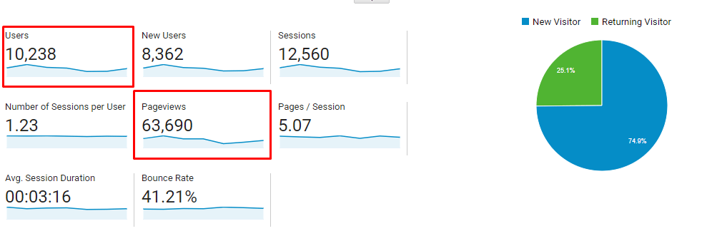 page views users data