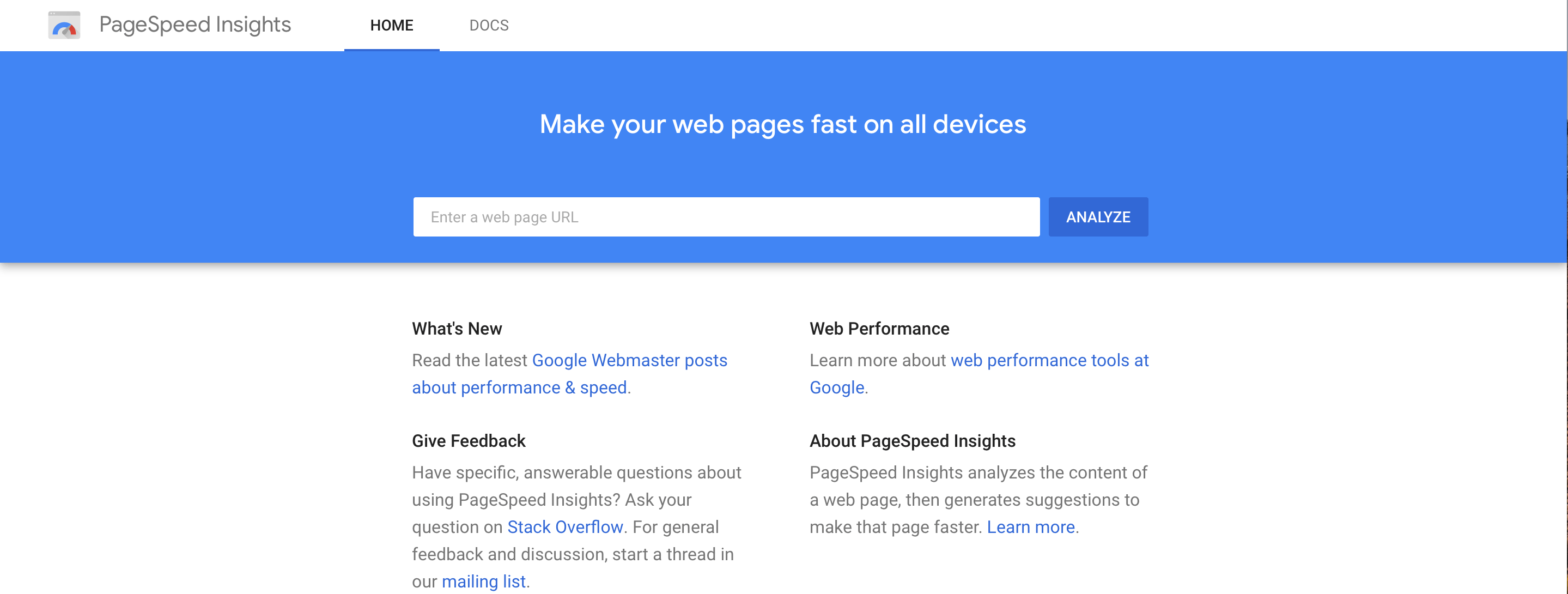 pagespeed insights 8