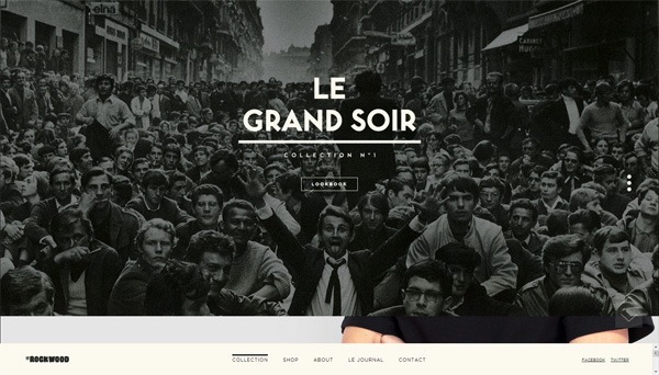 Example of photos of people in website design: LE ROCKWOOD