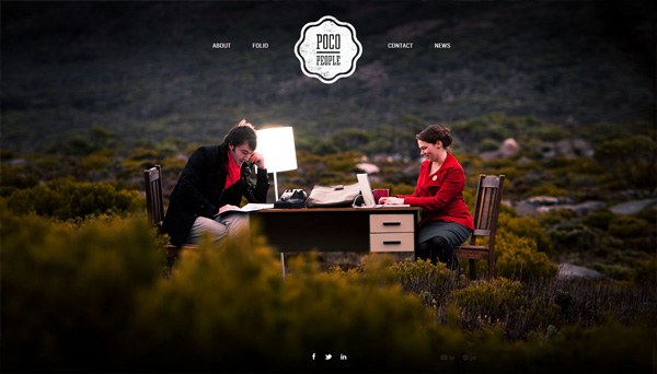 Example of photos of people in website design: Poco People