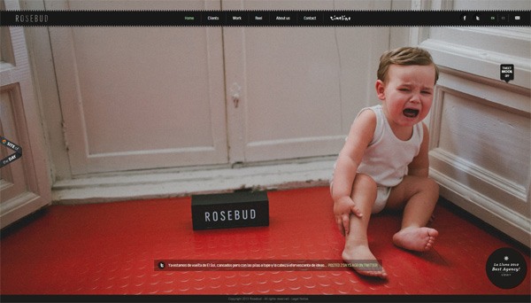 Example of photos of people in website design: Rosebud