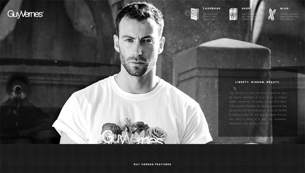 Example of photos of people in website design: Guy Vernes