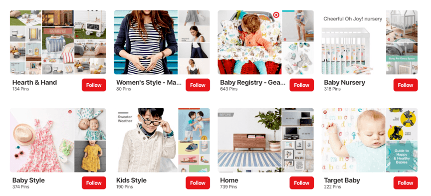 Example of Pinterest image size for photo boards