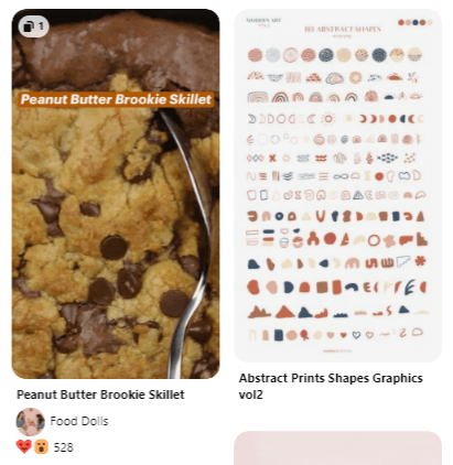 Example of Pinterest photo sizes