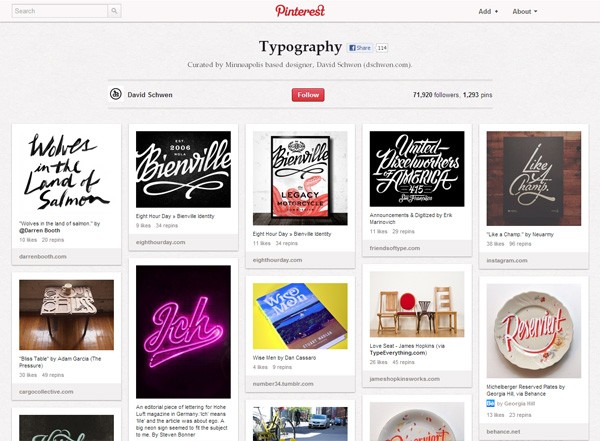 pinterest boards designers 02typography