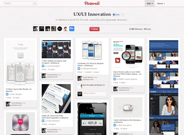 pinterest boards designers 20uxuiinnov