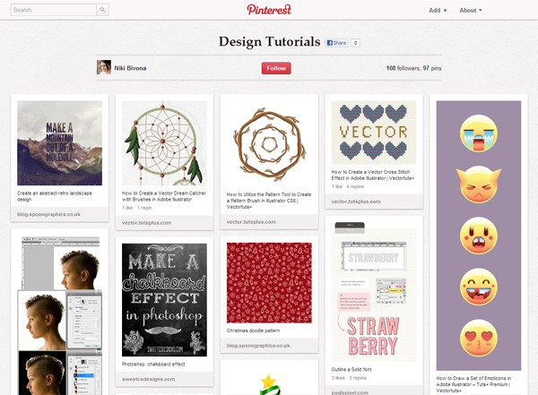 pinterest boards designers 22designtuts