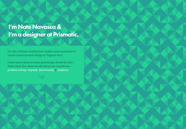 Portfolio design of Nate Navasca