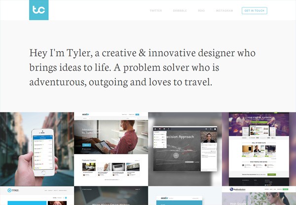 Portfolio design of Tyler Copeland