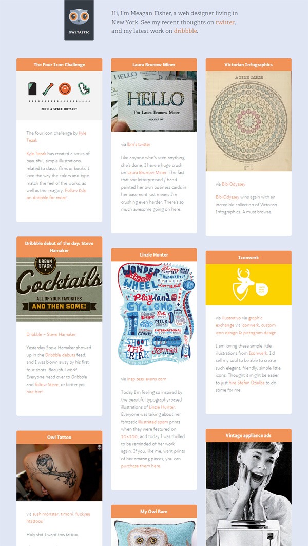 portfolio website design 12blog example meganfisherowltastic