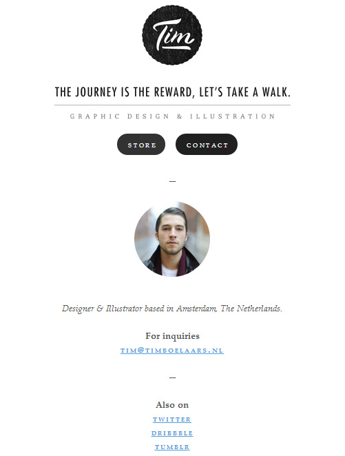 portfolio website design 27contact example timboelaars