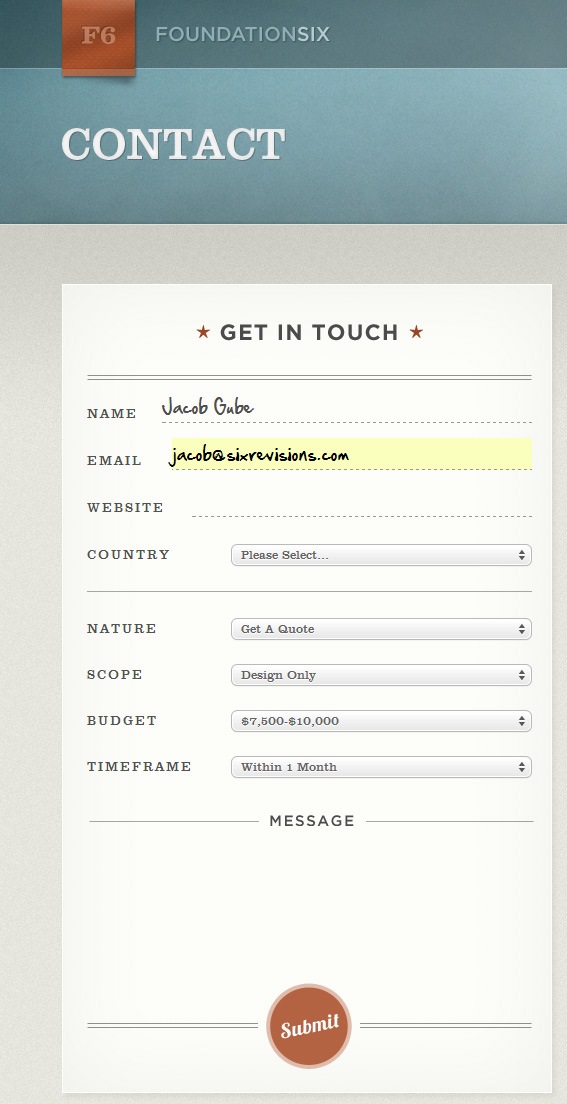 portfolio website design 35quoteform example foundationsix