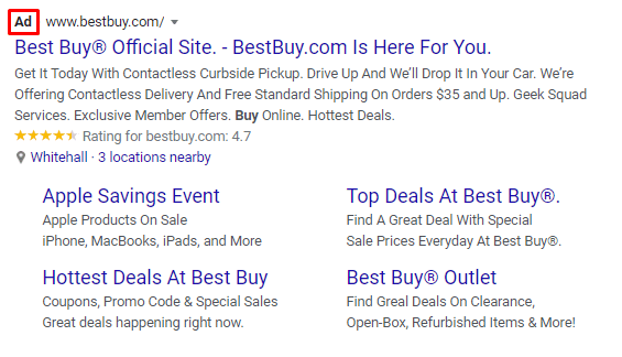 ppc ad best buy