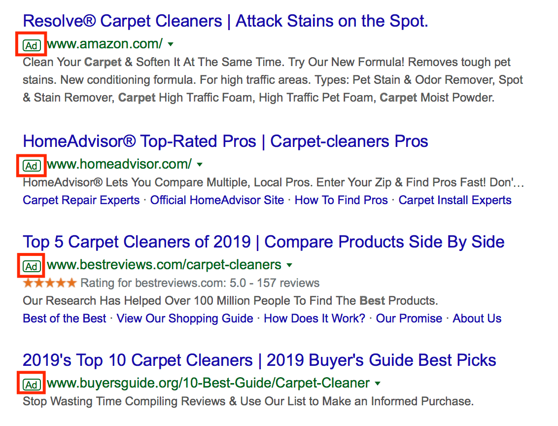 ppc google ad example