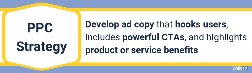 Develop ad copy that hooks users, includes powerful CTAs, and highlights product or service benefits