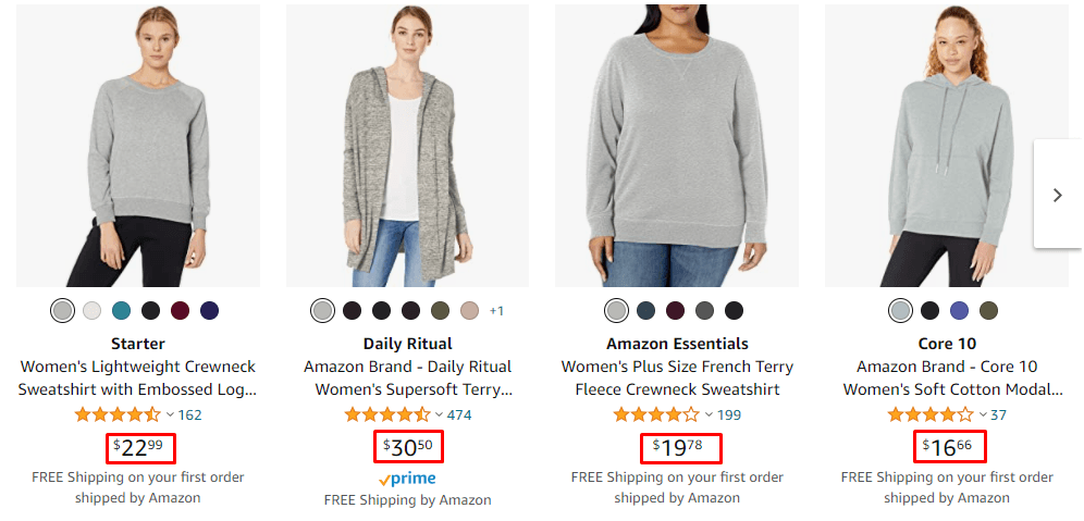 price comparison amazon