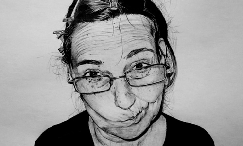 Odd Facial Expressions Sketched with Ballpoint Pens