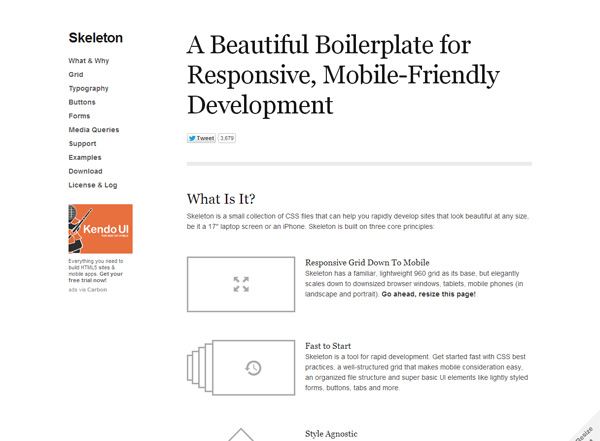 Responsive CSS grid: Skeleton