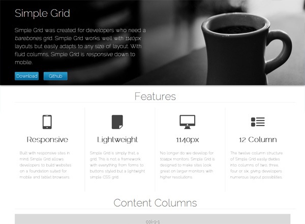 Responsive CSS grid: Simple Grid