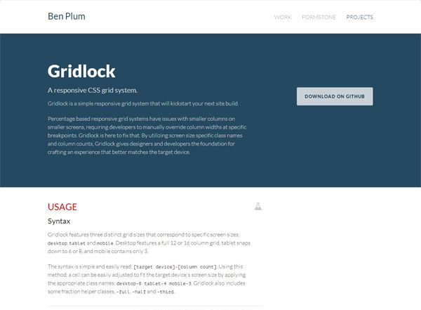 Responsive CSS grid: Gridlock