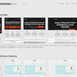 Screenshot of the RESPONSIVEDECK webpage showcasing sections for BannerAds and Jeff Simons Decena with examples of web design thumbnails.