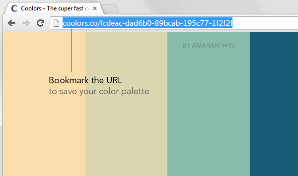 How to save a color palette