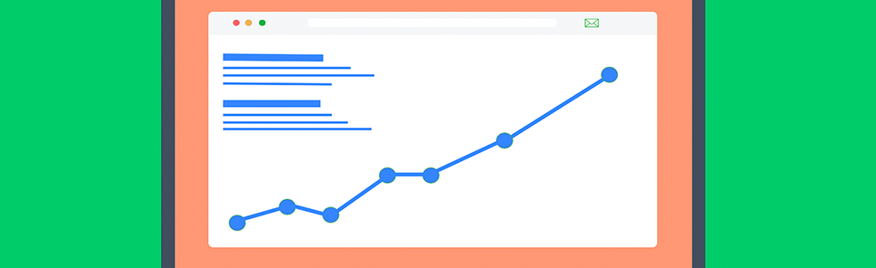 A screen with a line graph