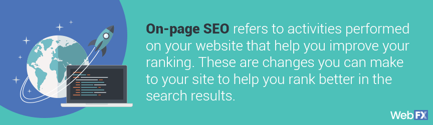 On-page SEO definition