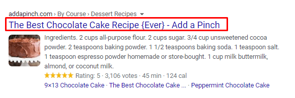 seo title tag cake