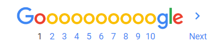 Page number in Google SERPs